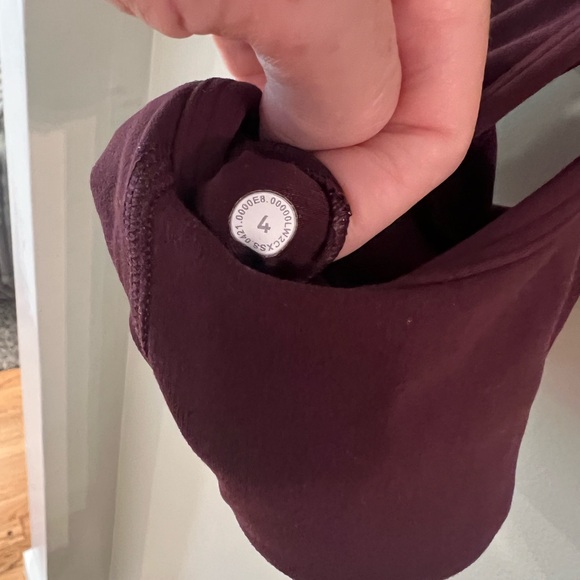 LULULEMON Flow Y Wrap Front High Neck Bra Light Support B/C Cup CASSIS size 4 - Picture 3 of 6